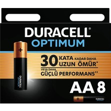 Duracell Optimum Kalem 8'lı Aa