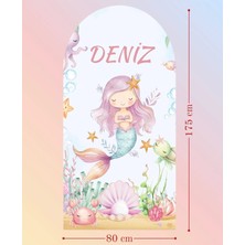 Nice Events Deniz Kızı Temalı Arka Fon Ayaklı Maket Pano 175X 80