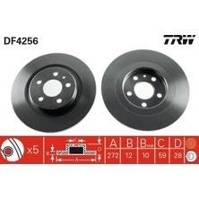 TRW Arka Fren Aynası P807 2.0-2.2hdı 02> C8 2.0hdi 2.2hdi 02> Ulysse 02> 272X12X5DL