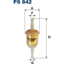 Filtron Şeffaf Benzin Ara Filtre Küçük Tip Üniversal PS842