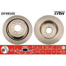 TRW Fren Dıskı Arka Land Rover Range Rover L320 L322