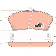 TRW Ön Fren Balata Toyota Corolla 1.6l 4A-FE Enjeksiyonlu AE101 AE111 92-00 / Carına E. Corona 2.0l 3s -Fe ST191 ST191E 92-98 / Rav4 2.0l 3s-Fe SXA10 95-00