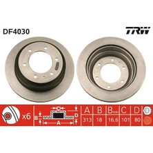 TRW Arka Fren Aynası Frontera A 2.2 I-2.4 I-2.3 Td-2.5 Tds-2.8td Havalı