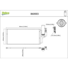 Valeo Klima Radyatörü Kondenseri Kurutucu Ile Combo-Corsa C 1.3cdtı-1.7cdtı 03> 548X261X16