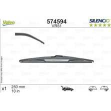 Valeo Arka Cam Silecek Süpürgesi Opel Astra K 15>21 Insıgnıa B 17> 250MM
