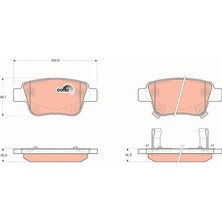 TRW Arka Fren Balata Toyota Avensıs 1.6l 3zzfe Vvti ZZT250 03-08 / 2.0l 1AZ-FE 1AZFSE AZT250 03-08