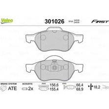 Valeo Ön Balata Megane Iı 02> Scenıc Iı 02> Clıo Iıı 05> 1.5dci 1.6 16V 2.0 16V
