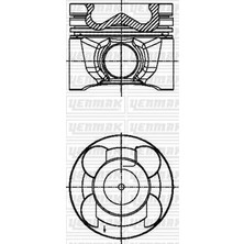 YENMAK Piston Segman 050 Nıssan Navara 2.5l YD25DDTI D40 08-> 47.40 mm Yanma Odası Çapı Çap 89.50 mm / Ölçü 2.0 x 2.0 x 3.0 Adet Fiyatıdır