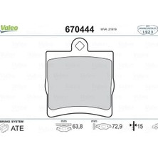 Valeo Fren Balatası Arka Mercedes W203 CL203 C209 W210 R171