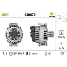 Valeo Alternator 14V 150A Mercedes W203 W204 S204 W212 S212 C207 A207 B906