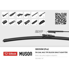 Silbak Silecek Süpürgesi Muz Tipi Grafitli 350MM 6 Aparatlı