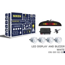 Niken Park Sensörü LED Ekran Ses Ikazlı Beyaz 22MM