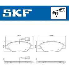 Skf Ön Fren Balatası Fişli Fıat Bravo Iı 08>14 Egea Hb 15> Alfa Romeo Mıto 08>15 Lancıa Delta Iıı 08>14 1.3d Mtj 1.4tb 1.6d Mtj 1.9d Mtj 2.0d Mtj Büyük Tip