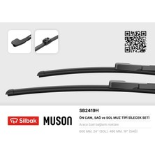 Silbak Silecek Süpürgesi 600/480MM Muz Tipi Bmw 3 Serısı Sedan E90-TOURING E91 03/05
