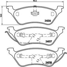 Valeo Disk Fren Balatası Arka Chrysler Usa Grand Voyager 2.4/3.3/2.5d/2.8d 02/00-02/08