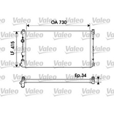 Valeo Radyatör Master Iı-Movano 01> 2.5dcı G9U Ac Klimasız Mek 730X414.5X34