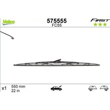 Valeo Silecek Süpürgesi 55CM X1 Normal Tip First Üniversal