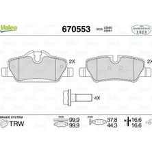 Valeo Fren Balatası Arka Mını F55 F56 F57