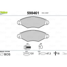 Valeo Ön Fren Balatası Peugeot P206 1.4 1.6 09/98> P306 1.4 1.6 5/93> Fte Kırmızı Kutu