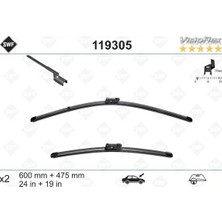 Valeo Silecek Süpürgesi Ön Üstten Basmalı Golf5-Golf6-Jetta-Passat-Caddy-Yetı 600 x 475 mm