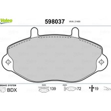 Valeo Fren Balatası Ön Ford Transit 92> T15-M15 Fte Kırmızı Kutu Fte Kırmızı Kutu
