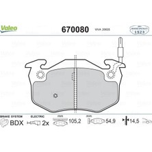 Valeo Ön Balata Renault R5 72>85 Clıo I 91>98 Express 85>92 Twıngo I 93>07 Fişli
