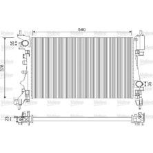 Valeo Motor Su Radyatörü Opel Corsa D-Corsa E 1.2-1.4 A12XER A12XEL B12XEL A14XER B14XER 11> 540X378X23