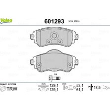 Valeo Ön Fren Balatası Cıtroen C4 B7 1.4 Vtı 09 > C4 1.6 Hdı 11/2009 > Ds4 1.6 Hdı 1. 4.2011 > Fte Kırmızı Kutu