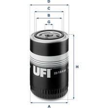 Ufi Yağ Filtresi Caddy 95-04 - Golf 83-99 - Jetta 80-91 - Passat 80-96 - Polo 86-99 - LT35 82-96