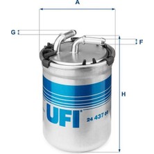 Ufi Yakıt Filtresi Cordoba-Ibıza Iv-V 02-09 Polo 05>fabıa 05-08 1.4tdı-1.6tdı-1.9tdı 2443701 Oe