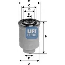Ufi Yakıt Filtresi Su Ayırıcılı Nıssan Skystar Pıck Up 2.5l YD25DDTI D22 03-> / Patrol 2.8l RD28T Y60 88-97