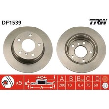 TRW Fren Dıskı Arka Bmw E36 E46