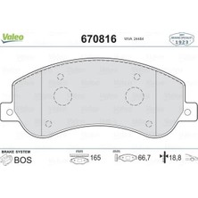 Valeo On Fren Balatası Transıt V348 06>14 A.ceker 11 /> Vw Amarok 2.0tdı 10> Fişli
