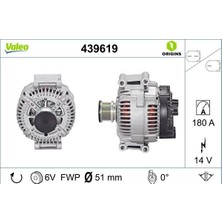 Valeo Alternator 14V 180A Mercedes W639 B906
