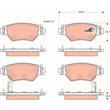 TRW Arka Fren Disk Balata Astra G 98>05 Zafıra A 98>05 Corsa C-Combo C 03>09