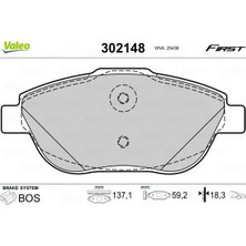 Valeo Ön Fren Balatası Corsa F 19> Crossland 17> Mokka 20> C3 Iı-Iıı-Aırcross 09> C4 14> 208 19> 2008 19> Ds3 15> 15 Inç 283MM