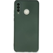 Dunai Store Newface Huawei P30 Lite Kılıf Nano Içi Kadife Silikon - Koyu Yeşil