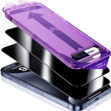 Teknosepetim iPhone 16/16 /16 / 16 Hayalet Aparatlı Ekran Koruyucu Otomatik Kurulumlu Toz Engelleyici Baloncuk Bı