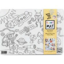 Funny Mat - Uzay ve Dinozorlar 25 x 35 cm