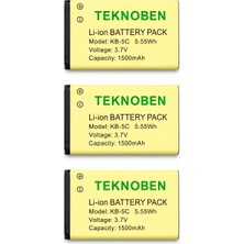 Teknoben Telsiz Bataryası - 1500 Mah. Pil / 3 Adet (Teknoben - Tekcom - Wln - Mars - Zetcom - Tkstar Uyumlu)