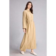 DeFacto Regular Fit Gömlek Yaka Uzun Kollu Maxi Elbise H5339AX26SM