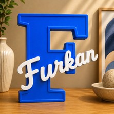 F Harfi Kişiye Özel 3D Isimlik Dekoratif Bebek ve Çocuk Odası Harf Isim Yazısı Masa Üstü Özel Tasarım