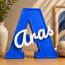 A Harfi Kişiye Özel 3D Isimlik Dekoratif Bebek ve Çocuk Odası Masa Üstü Harf Isim Yazısı Özel Tasarım