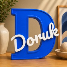 D Harfi Kişiye Özel Isimlik 3D Baskı Dekoratif Bebek ve Çocuk Odası Harf Isim Yazısı Masa Üstü Modern Dekor