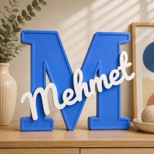 M Harfi Kişiye Özel 3D Isim Yazısı Dekoratif Bebek ve Çocuk Odası Harf Isimlik Masa Üstü Özel Tasarım