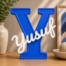 Y Harfi Kişiye Özel 3D Isim Yazısı Dekoratif Bebek ve Çocuk Odası Harf Isimlik Masa Üstü Özel Tasarım