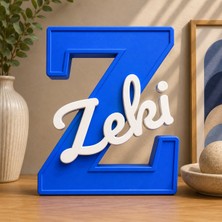 Z Harfi Kişiye Özel Dekoratif Isim Yazısı 3D Baskı Bebek ve Çocuk Odası Harf Isimlik Masa Üstü Özel Tasarım