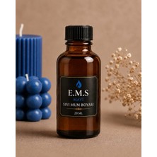 E.M.S 20 ML MAVİ SIVI MUM BOYASI LİKİT PİGMENT HOBİ VE MUM BOYASI.