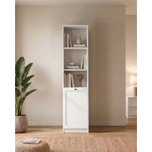 Sarmobi Terra Kitaplık 40X173X31 cm Beyaz - Modern Tasarım