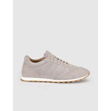 Cabani Gri Süet Hakiki Deri Kadın Sneaker